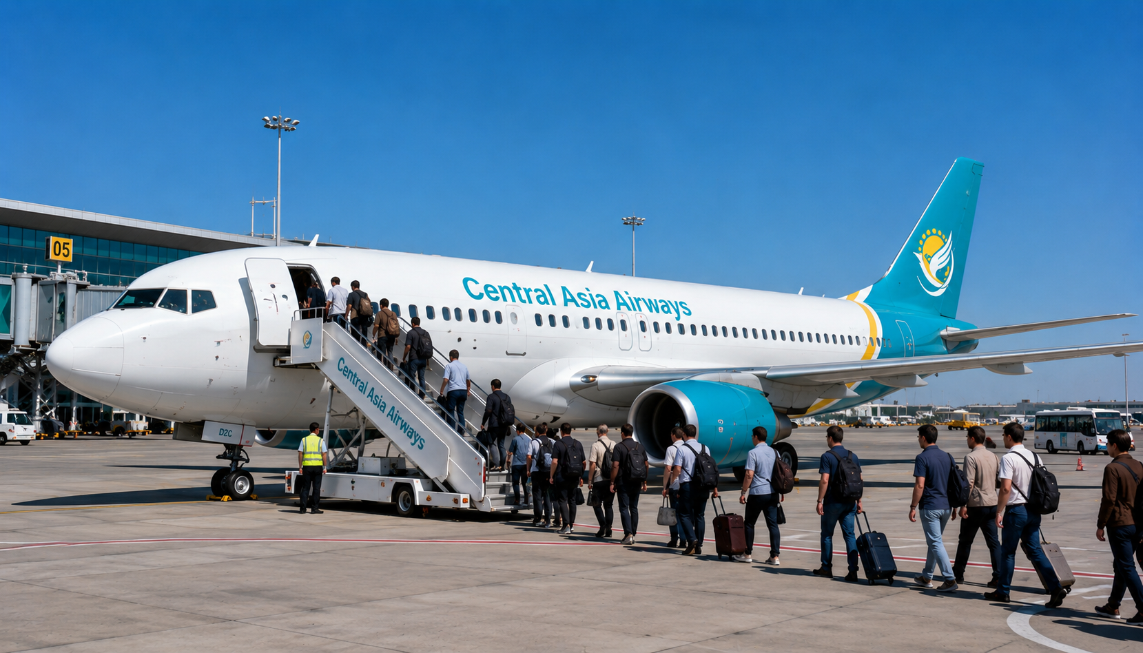 central asia airways passengers